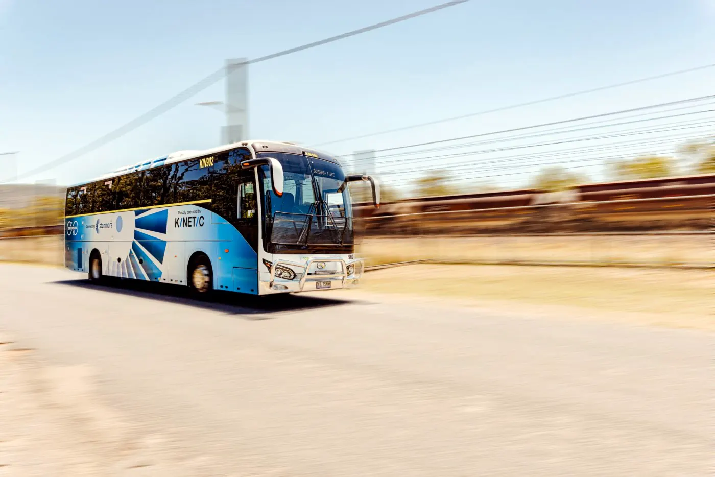 King Long EVolution 100% electric coach in service on an Australian route