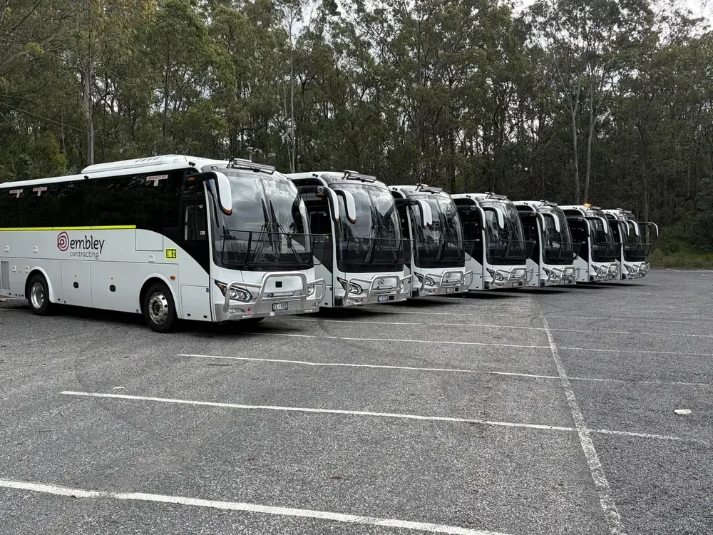 King Long fleet delivery — Embley Contracting
