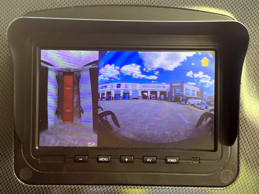 Mine-spec fit-out at Bus Stop — reversing camera, monitor and safety kit