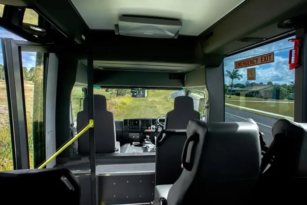 Driver's area — clear sight lines, easy access