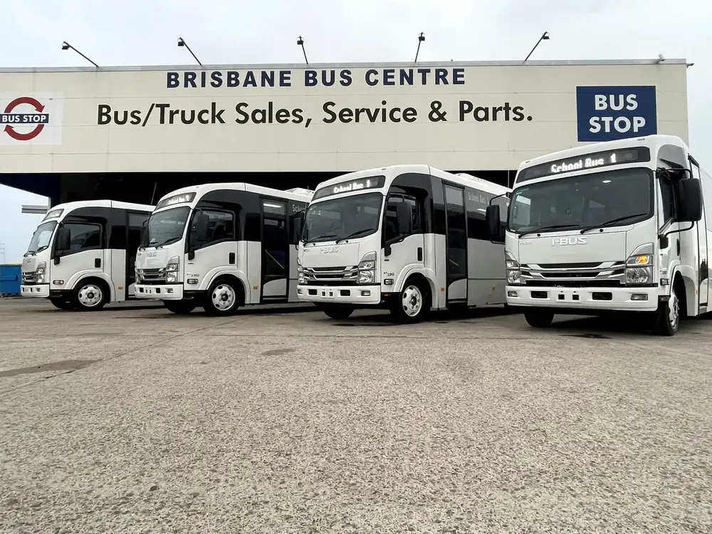 I-Bus NPS fleet at Brisbane Bus Centre — Bus/Truck Sales, Service & Parts