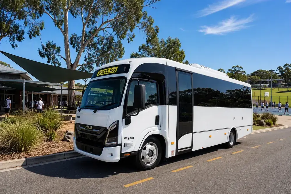 I-Bus 31-Seat on school duty — powered by Isuzu