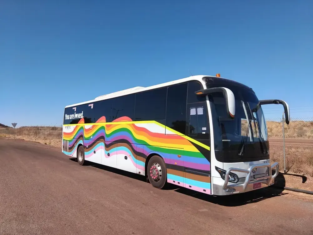 King Long with Kinetic in the Pilbara