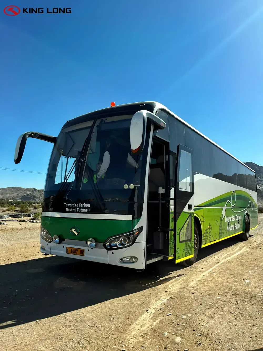 King Long electric coach — &ldquo;Towards a Carbon Neutral Future&rdquo;